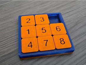 8 tile puzzle 3d print model - Mito3D