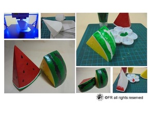 Wassermelone anycubic i3 Mega Lebensmittel Solidworks 3d print model - Mito3D