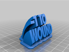 -1 woundmy customized sweeping 2-line plate text 3d print model - Mito3D