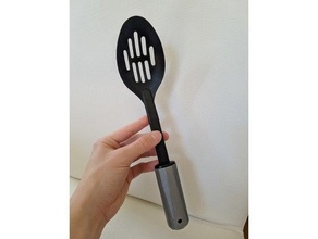 handle ikea pasta scoop - poly 365 adapter holder lowpoly lzice modern testoviny nylon rukojet simple spoon 3d print model - Mito3D