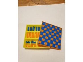 pocket chess board game piece set christmas gift mini stocking travel xmas 3d print model - Mito3D