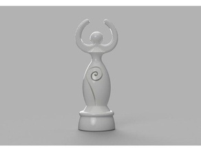 Königin Spiral Göttin v4 Ajedrez Keramik Schach Stück jeu Reine Holz Holzdrehen Holzbearbeitung 3d print model - Mito3D