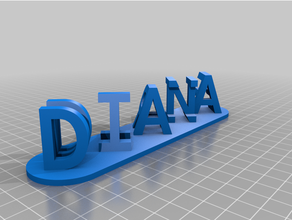 Diana marie personalizado 3d print model - Mito3D