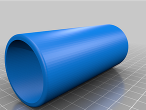 personalizado Derecho tubo conector personalizador 37mm 3d print model - Mito3D
