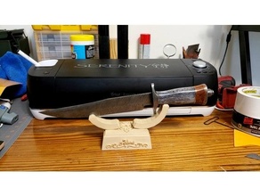 ampla faca exibição ficar pé 3d print model - Mito3D