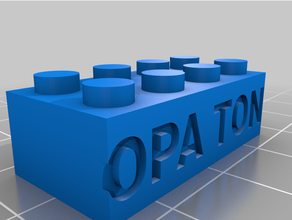 opa tonmy customized lego compatible text bricks 3d print model - Mito3D