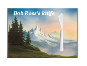 peintre couteau acrylique art bob Ross peindre peinture 3d print model - Mito3D