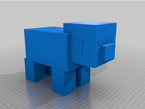 Minecraft porco animais figuras 3d print model - Mito3D