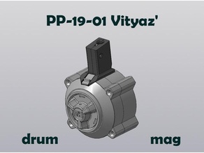 tambour mag pp 19 01 vityaz 39 airsoft dragueur Vityaz 3d print model - Mito3D