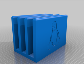 linux laptop holder - holds computers storage 3d print model - Mito3D