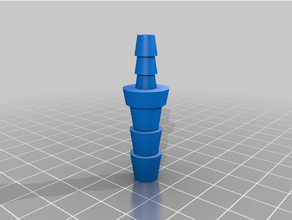 hose barb adapter 6mm - 9mm customized 3d print model - Mito3D