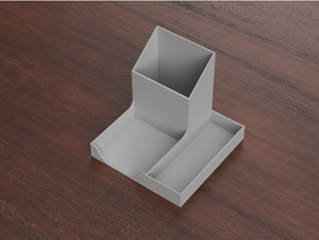 clean desk organizer office supplies pencil holder solidworks 3d print model - Mito3D