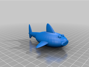 sharky mcshark face 3d print model - Mito3D