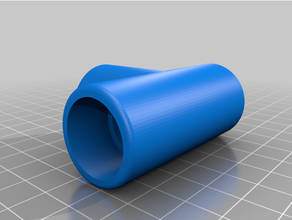 personalizado 3 tee tubo conector 214mm 1 2 emt rígido PVC conduíte 3d print model - Mito3D