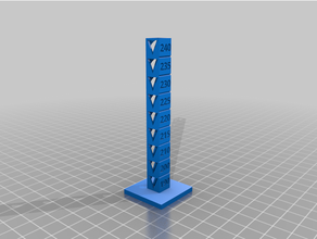 customized temp calibration towertest 3d print model - Mito3D