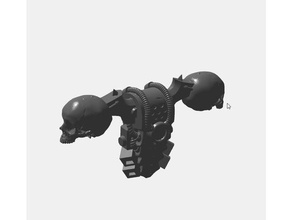 backpack skull chaos 40k wargame wargaming warhammer40k warhammer fantasy 3d print model - Mito3D