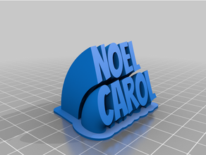 noel carolame prato texto personalizado 3d print model - Mito3D