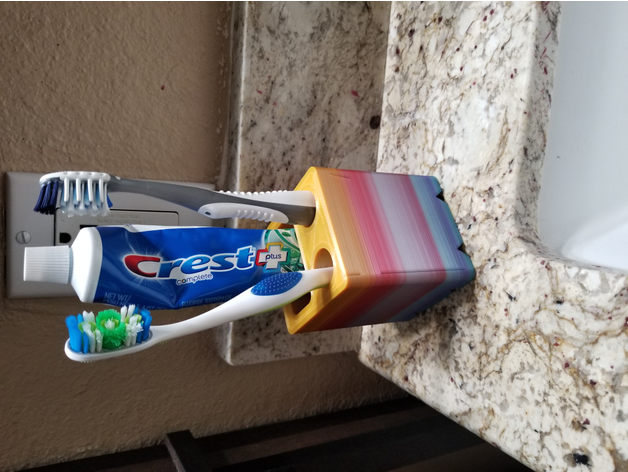 escova dente suporte 3D print model - Mito3D