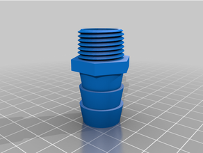 3 4 hose 1 2 npt pipe connector fittings 3d print model - Mito3D