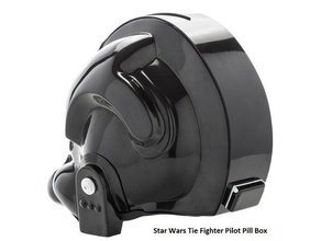 tie fighter pilot helmet pill box star wars 3d print model - Mito3D