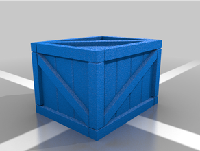 wooden box v2 crate dnd prop dongeon eleode props wargame terrain 3d print model - Mito3D