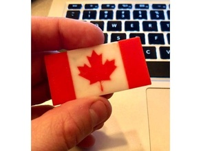 canadian flag dual extrusion canada maple leaf extruder 3d print model - Mito3D