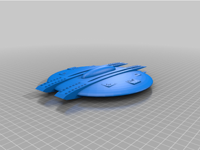Belagerung Klasse fliegend Untertasse Außerirdischer Raumschiff 3d print model - Mito3D
