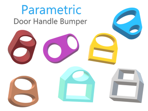 parametric door handle bumper flexible filament 3d print model - Mito3D