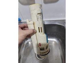 toilet cistern outlet valve flush flusher 3d print model - Mito3D