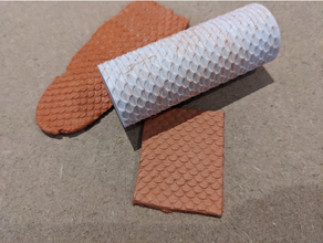 shingle roof tile texture roller - ho scale 3d print model - Mito3D