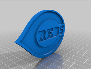 cincinnati reds logo - layered inserts 3d print model - Mito3D