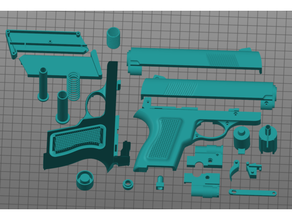 réplica airsoft pistola 3d impresora accesorios arma cinema4d armas m4a1 m4 nerf 3d print model - Mito3D
