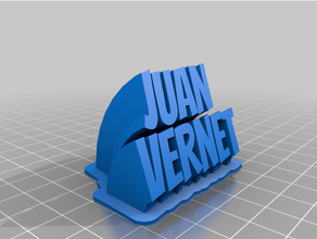 customized sweeping 2-line njuaaname plate text 3d print model - Mito3D