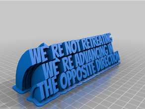 customized sweeping 2-linecole 3 plate text 3d print model - Mito3D