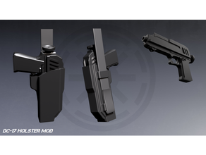 dc-17 blaster pistol holster mod clonetrooper clone trooper wars cosplay prop starwars weapon star 3d print model - Mito3D