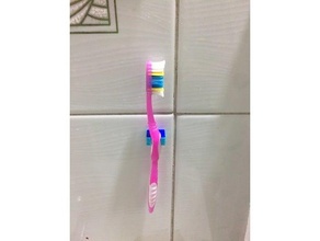 sujeta cepillo dientes soporte bao baño accesorios gancho organizador portacepillos 3d print model - Mito3D