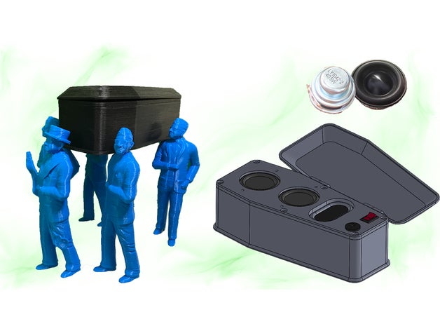 bara altoparlante Bluetooth 3dtblack controller auricolare danza coffindance bare oratore corridore conffin mini 3D print model - Mito3D