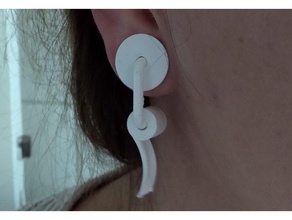 Stampa posto decadente gabinetto tessuto orecchino calibri corona orecchini 3d print model - Mito3D
