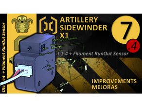 74 multi Matériel filament s'épuiser octoprint brancher artillerie sidewinder x1 améliorations bimaterial détecteur capteur 3d print model - Mito3D