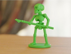 scheletro soldato lancia 3d print model - Mito3D