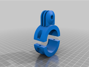 gopro tube clamp standard buckle mounts 36mm customized 3d print model - Mito3D