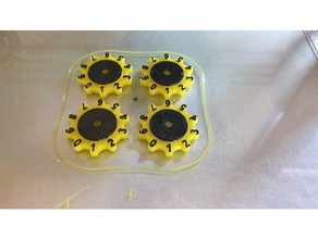 wanhao duplicatore i3 cloni numerato manopole letto livellamento comporre pomello mmsp monoprice makerselect rotella 3d print model - Mito3D
