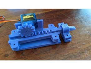 bolt latch rack pinion 9g servo step motor door handle stepper 3d print model - Mito3D