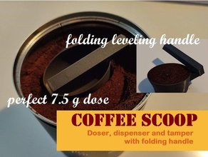 folding coffee doser scoop tamper espresso 3d print model - Mito3D