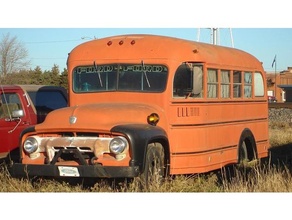 vau b500 curto escola ônibus 1956 1955 1957 1958 1to60scale 50s 60s caminhão 3d print model - Mito3D