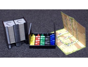 personalizzabile carcassonne scatola torre + copertura meeples 3d print model - Mito3D