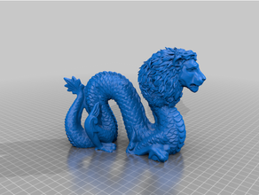 lion worm 3d print model - Mito3D
