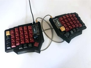 lily58 caso funda cuerno teclado lirio 58 mecánico división 3d print model - Mito3D