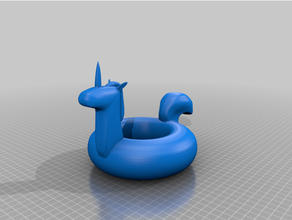 unicorn planter pot 3d print model - Mito3D