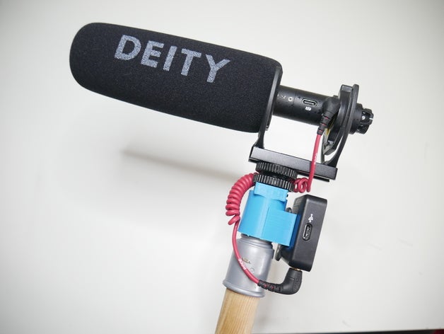 Besen heiß Schuh Adapter Boom mic Mikrofon Pole Besenstiel Kamera Film Filmemachen Ritt 3D print model - Mito3D